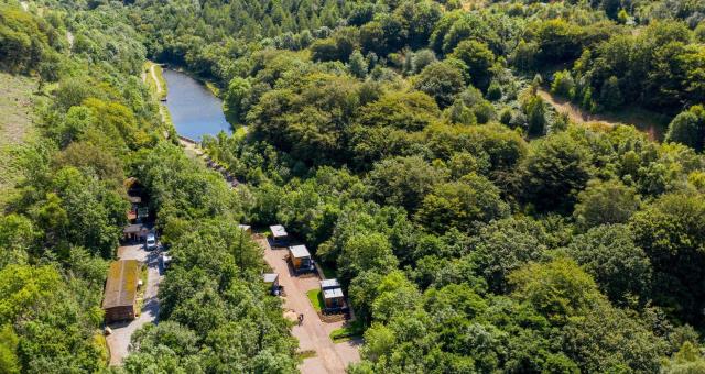 Aerial view of Cwmcarn Forest Aerial view of Cwmcarn Forest