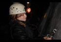 Clipping on to safety ropes underground