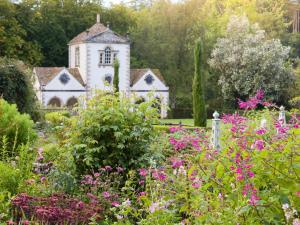 Summer garden at Bodnant Garden, North Wales