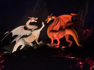 The dragons fighting beneath Dinas Emrys