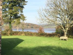 Private lawn with view over estuary