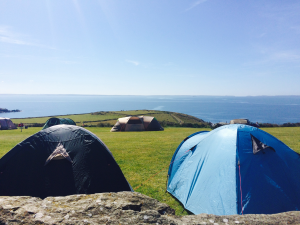 Camping at Caerfai Bay