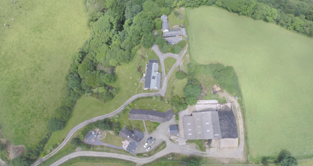 Tregynon Cottages from the air